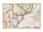 1780 Raynal and Bonne Map of Southern Brazil, Northern Argentina, Uruguay and Paraguay