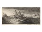 Wenceslas Hollar - Warships and a Spouting Whale