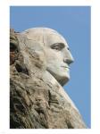 Sideview of George Washington Statue at Mt Rushmore