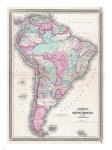 1870 Johnson Map of South America