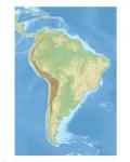 South America relief location map