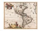 1658 Visscher Map of North America and South America