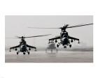 MI-35 attack helicopters from the Afghan National Army Air Corps