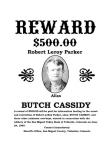 Butch Cassidy Wanted Poster
