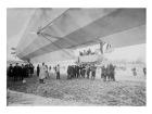 Blimp, Zeppelin on Ground With Spectators