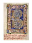 Illuminated Manuscript, Psalter. Inhabited Initial B of Psalm 1