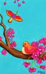 Pink Flower Birds