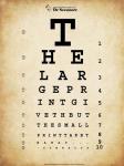 Tom Waits Eye Chart