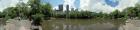 360 degree view of a pond in an urban park, Central Park, Manhattan, New York City, New York State, USA