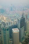 Aerial view of new Pudong district housing, Shanghai, China
