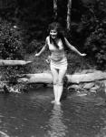 1920s Long-Haired Woman In Bathing Suit