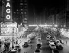 1950s 1953 Night Scene Of Chicago State Street