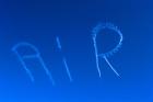 Skywriting The Letters Air In Cloudless Sky