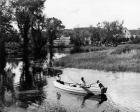 1930s 1940s Pair Of Boys In Rowboat