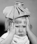 1950s Unhappy Little Blonde Girl