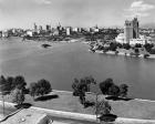 1950s Lake Merritt In Foreground Skyline View