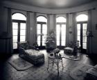 1920s Interior Upscale Solarium French Doors Windows