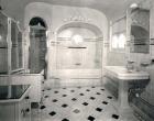1920s Interior Upscale Tiled Bathroom