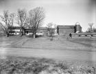 1920s Rural Farmhouse Farm Barn And Barnyard