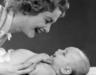 1950s Close-Up Profile Of Smiling Mother L