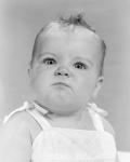 1950s 1960s Portrait Baby Angry