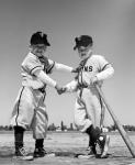 1960s Pair Of Little Leaguers In Uniform