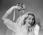 1950s Bride Throwing Bouquet