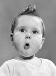 1950s Baby With Surprised Expression