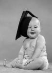 1950s Portrait Chubby Baby In Diaper
