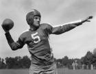 Quarterback About To Toss Football Pass