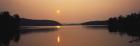 Reflection of sun in a lake, Lake Chatuge, North Carolina
