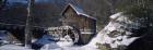 House in a snow covered landscape, West Virginia