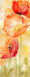 Watercolor Poppy  Meadow Spice Panel II