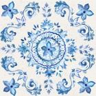 Artisan Medallions White/Blue II