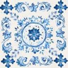 Artisan Medallions White/Blue III