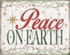Peace on Earth Woodgrain sign
