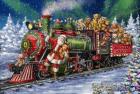 Santa Green /Red Train with toy bears