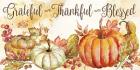 Watercolor Harvest Pumpkin Grateful Thankful Blessed