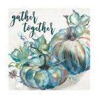 Blue Watercolor Harvest  Square Gather Together