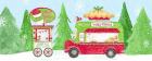 Food Cart Christmas panel I