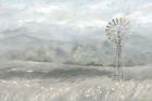 Country Meadow Windmill Landscape Neutral
