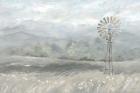 Country Meadow Windmill Landscape Neutral