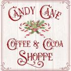 Vintage Christmas Signs I-Candy Cane Coffee