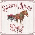 Vintage Christmas Signs V-Sleigh Rides