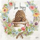 Honey Bee and Herb Blossom Wreath II