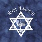 Festival of Lights Blue III-Happy Hanukkah