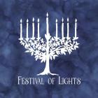 Festival of Lights Blue IV-Menorah
