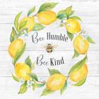 Lemons & Bees Sentiment  woodgrain I