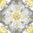 Jewel Medallion yellow gray I
