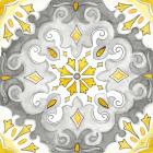 Jewel Medallion yellow gray I